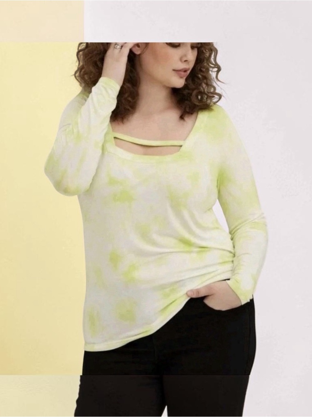 torrid Lovesick Strappy Square Neck Tee Top Super Soft sz 4 4X 26